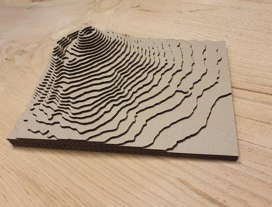 3D terrain relief model